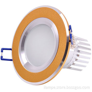 Newly designed golden silver 5W LED downlight with aluminum cover